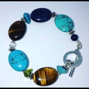 Chaps Sterling & Semiprecious Stones Bracelet